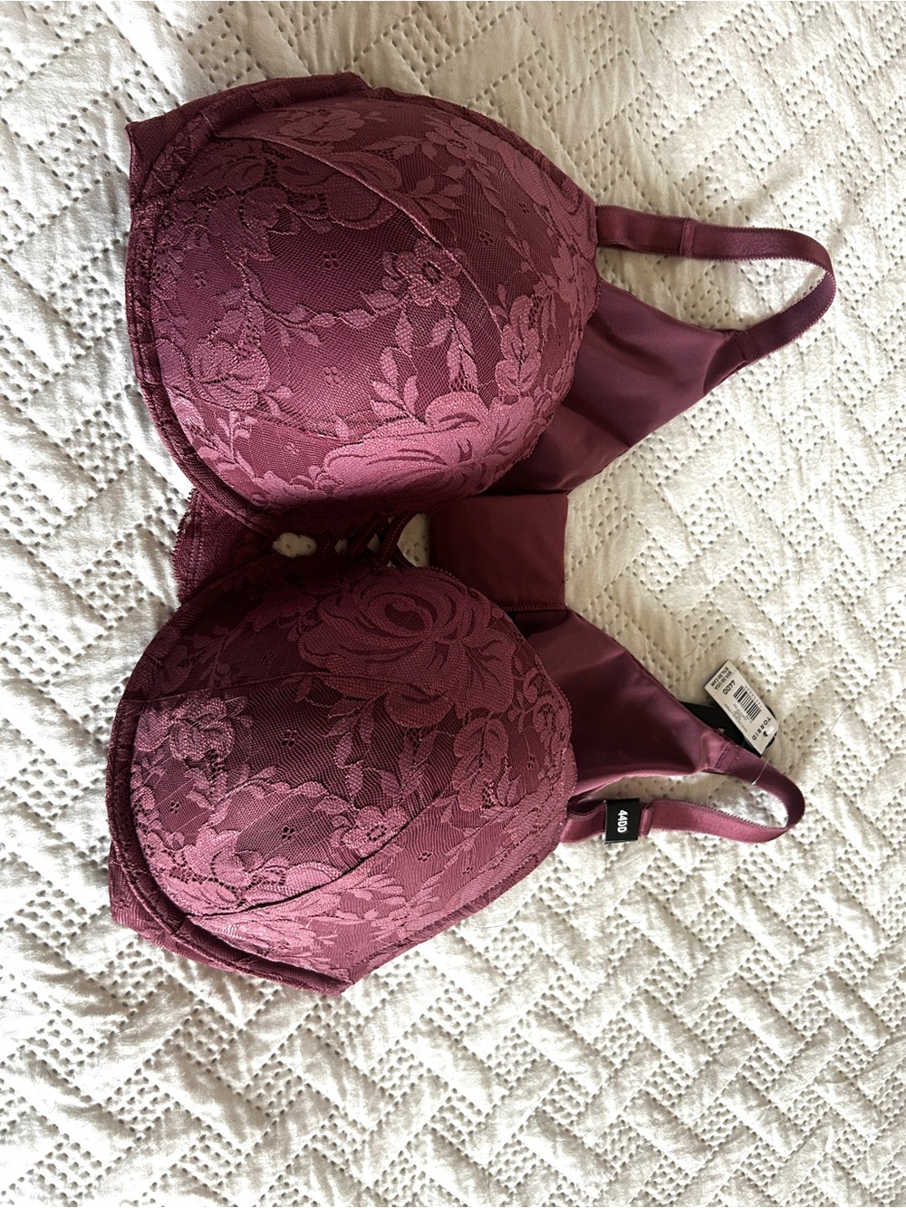 torrid Floral Lace Plunge Bra in Burgundy
